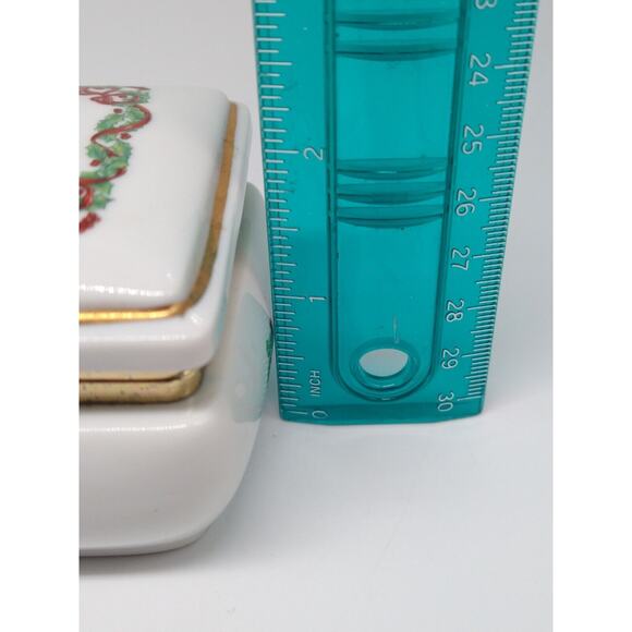 Heritage House Porcelain Music Box 1985 β Silver Bells β Japan β Trinket Box - Picture 5 of 6